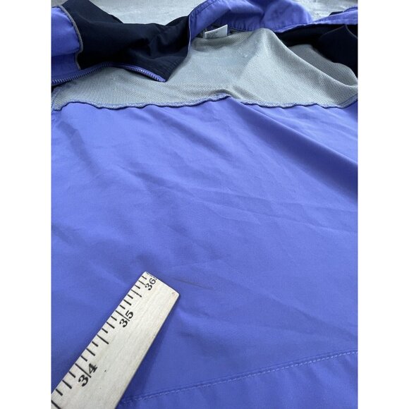 New Balance Womens Medium Purple USA Lightweight Jacket Full Zip Windbreaker Y2K - Picture 11 of 16